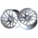 1 X Anovia Elder 20X10 5x4.5 0 Hub 40 Offset Silver Wheel Rim