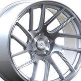1 X Anovia Elder 20X10 5x4.5 0 Hub 40 Offset Silver Wheel Rim