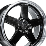1 X Anovia Highball 18X9.5 5x4.5 0 Hub 35 Offset Black Wheel Rim