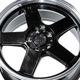 1 X Anovia Highball 18X8.5 5x4.5 0 Hub 35 Offset Black Wheel Rim
