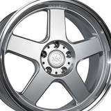1 X Anovia Highball 18X9.5 5x4.5 0 Hub 22 Offset Silver Wheel Rim