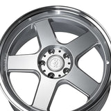 1 X Anovia Highball 18X9.5 5x4.5 0 Hub 22 Offset Silver Wheel Rim