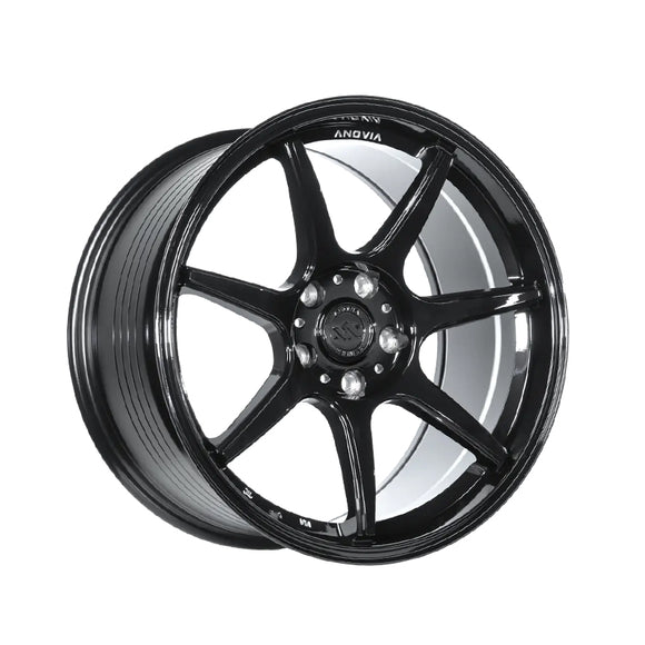 1 X Anovia Kano 17X8 5x4.5 0 Hub 35 Offset Black Wheel Rim