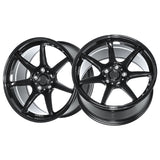 1 X Anovia Kano 17X8 5x4.5 0 Hub 35 Offset Black Wheel Rim