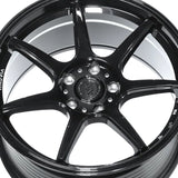 1 X Anovia Kano 17X8 5x4.5 0 Hub 35 Offset Black Wheel Rim