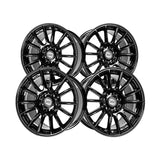 1 X Anovia Kenzo 17X8 5x4.5 0 Hub 35 Offset Black Wheel Rim