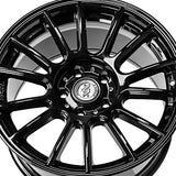 1 X Anovia Kenzo 17X9 5x4.5 0 Hub 35 Offset Black Wheel Rim