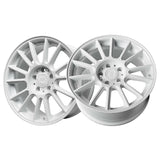 1 X Anovia Kenzo 17X8 5x4.5 0 Hub 35 Offset White Wheel Rim