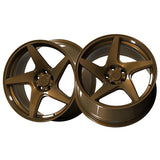 1 X Anovia Kinetic 18X9.5 5x4.5 0 Hub 35 Offset Bronze Wheel Rim