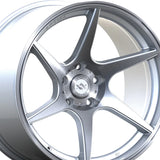 1 X Anovia Titan 18X9.5 5x100 0 Hub 38 Offset Silver Wheel Rim