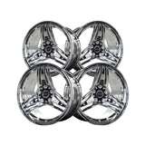 1 X Anovia Treble 17X9 5x4.5 0 Hub 35 Offset Chrome Wheel Rim