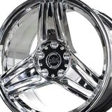 1 X Anovia Treble 17X9 5x4.5 0 Hub 35 Offset Chrome Wheel Rim