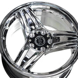 1 X Anovia Treble 17X9 5x4.5 0 Hub 35 Offset Chrome Wheel Rim