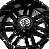 1 X Anthem Off-Road Equalizer Beadlock UTV 15X7 4x110 0 Hub 13 Offset Black Wheel Rim