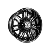 1 X Anthem Off-Road Equalizer 18X10 8x6.5 0 Hub -24 Offset Black Wheel Rim