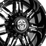 1 X Anthem Off-Road Equalizer 20X12 8x170 0 Hub -44 Offset Black Wheel Rim