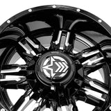 1 X Anthem Off-Road Equalizer 20X12 8x170 0 Hub -44 Offset Black Wheel Rim