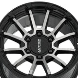 1 X Anthem Off-Road Raider 17X9 8x6.5 0 Hub -12 Offset Black Wheel Rim