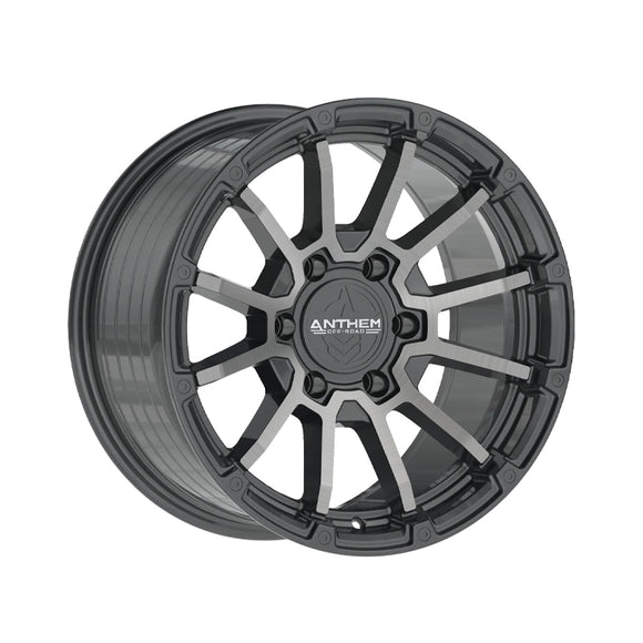 1 X Anthem Off-Road Raider 17X9 6x5.5 0 Hub -12 Offset Gray Wheel Rim