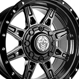 1 X Anthem Off-Road Rogue 20X9 8x6.5 0 Hub 0 Offset Black Wheel Rim