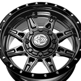 1 X Anthem Off-Road Rogue 20X9 8x6.5 0 Hub 0 Offset Black Wheel Rim