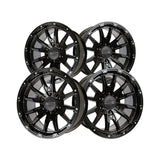 1 X Anthem Off-Road Talon 18X9 6x5.5 0 Hub -12 Offset Black Wheel Rim