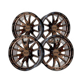 1 X Anthem Off-Road Talon 20X9 6x135 0 Hub 0 Offset Bronze Wheel Rim
