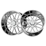 1 X ARKON FORGED Splicer 24X14 5x5.5 0 Hub -76 Offset Polished Wheel Rim