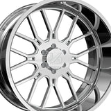 1 X ARKON FORGED Splicer 24X14 5x5.5 0 Hub -76 Offset Polished Wheel Rim