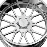 1 X ARKON FORGED Splicer 24X14 8x6.5 0 Hub -76 Offset Polished Wheel Rim