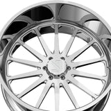 1 X ARKON FORGED Torx 24X14 8x6.5 0 Hub -76 Offset Polished Wheel Rim