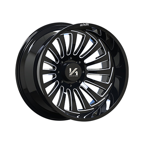 1 X ARKON OFF-ROAD Alexander 22X12 6x5.5 0 Hub -51 Offset Black Wheel Rim