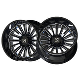 1 X ARKON OFF-ROAD Alexander 22X12 6x5.5 0 Hub -51 Offset Black Wheel Rim