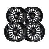 1 X ARKON OFF-ROAD Alexander 22X12 6x5.5 0 Hub -51 Offset Black Wheel Rim