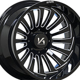 1 X ARKON OFF-ROAD Alexander 22X12 6x5.5 0 Hub -51 Offset Black Wheel Rim