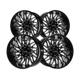 1 X ARKON OFF-ROAD Apollo 24X14 8x170 0 Hub -81 Offset Black Wheel Rim