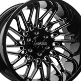 1 X ARKON OFF-ROAD Apollo 22X12 6x5.5 0 Hub -51 Offset Black Wheel Rim