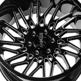 1 X ARKON OFF-ROAD Apollo 24X14 6x135 0 Hub -81 Offset Black Wheel Rim