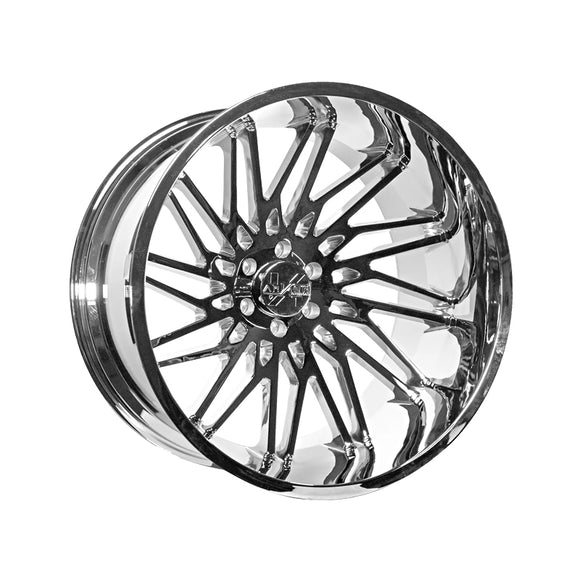 1 X ARKON OFF-ROAD Apollo 24X14 6x135 0 Hub -81 Offset Chrome Wheel Rim