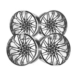 1 X ARKON OFF-ROAD Apollo 24X14 6x135 0 Hub -81 Offset Chrome Wheel Rim