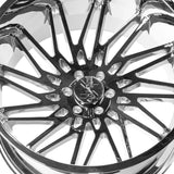 1 X ARKON OFF-ROAD Apollo 24X14 6x135 0 Hub -81 Offset Chrome Wheel Rim