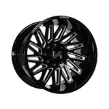 1 X ARKON OFF-ROAD Armstrong 26X14 6x5.5 0 Hub -81 Offset Black Wheel Rim