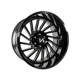 1 X ARKON OFF-ROAD Caesar 22X12 6x5.5 0 Hub -51 Offset Black Wheel Rim
