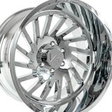 1 X ARKON OFF-ROAD Caesar 22X12 6x135 0 Hub -51 Offset Chrome Wheel Rim