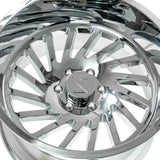 1 X ARKON OFF-ROAD Caesar 22X12 6x135 0 Hub -51 Offset Chrome Wheel Rim
