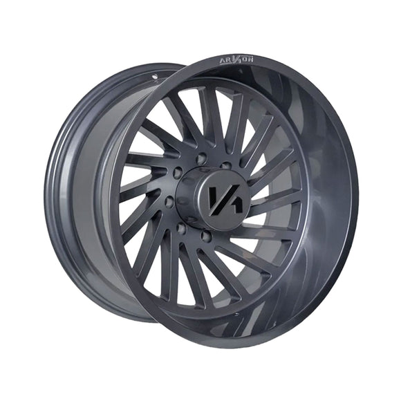 1 X ARKON OFF-ROAD Caesar 24X14 8x6.5 0 Hub -81 Offset Grey Wheel Rim