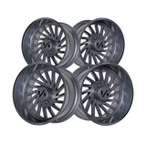 1 X ARKON OFF-ROAD Caesar 24X14 8x6.5 0 Hub -81 Offset Grey Wheel Rim