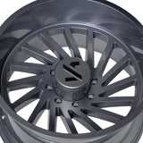 1 X ARKON OFF-ROAD Caesar 24X14 8x6.5 0 Hub -81 Offset Grey Wheel Rim