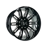 1 X ARKON OFF-ROAD Churchill 24X12 8x170 0 Hub -51 Offset Black Wheel Rim