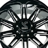 1 X ARKON OFF-ROAD Churchill 24X14 8x170 0 Hub -81 Offset Black Wheel Rim